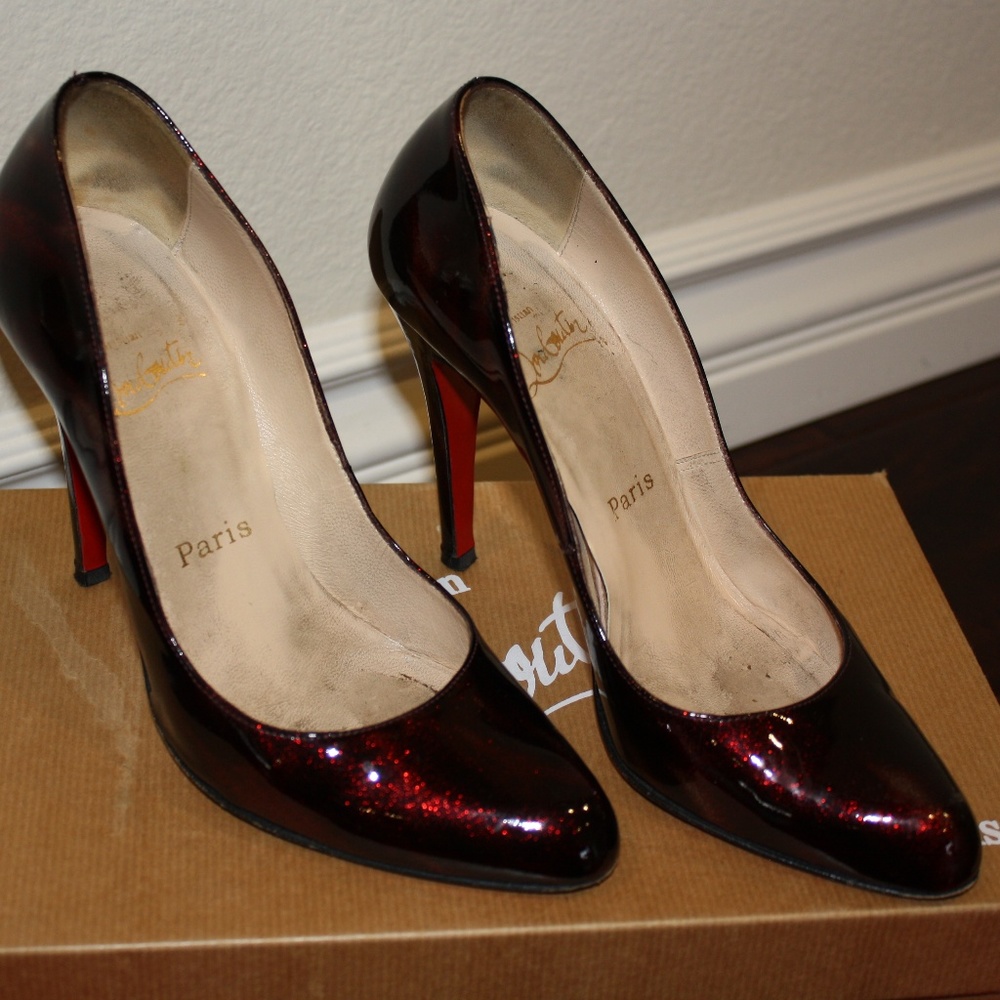 Christian Louboutin Glittart Swirl Sparkly Pumps